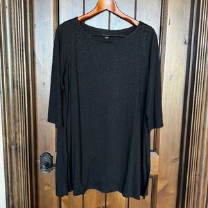 Eileen Fisher Organic Linen Bateau Neck  Tunic